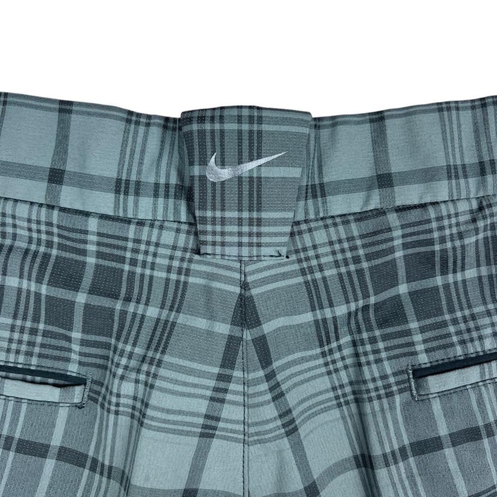 Nike Golf Shorts Mens 34 Tour Performance‎ Gray Black Plaid Stretch Dri-Fit